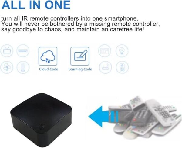 F126X3329_paste_1781808644033_5 Comando Universal Inteligente Wi-Fi Infrared Compatível com Alexa e Google Home - Preto