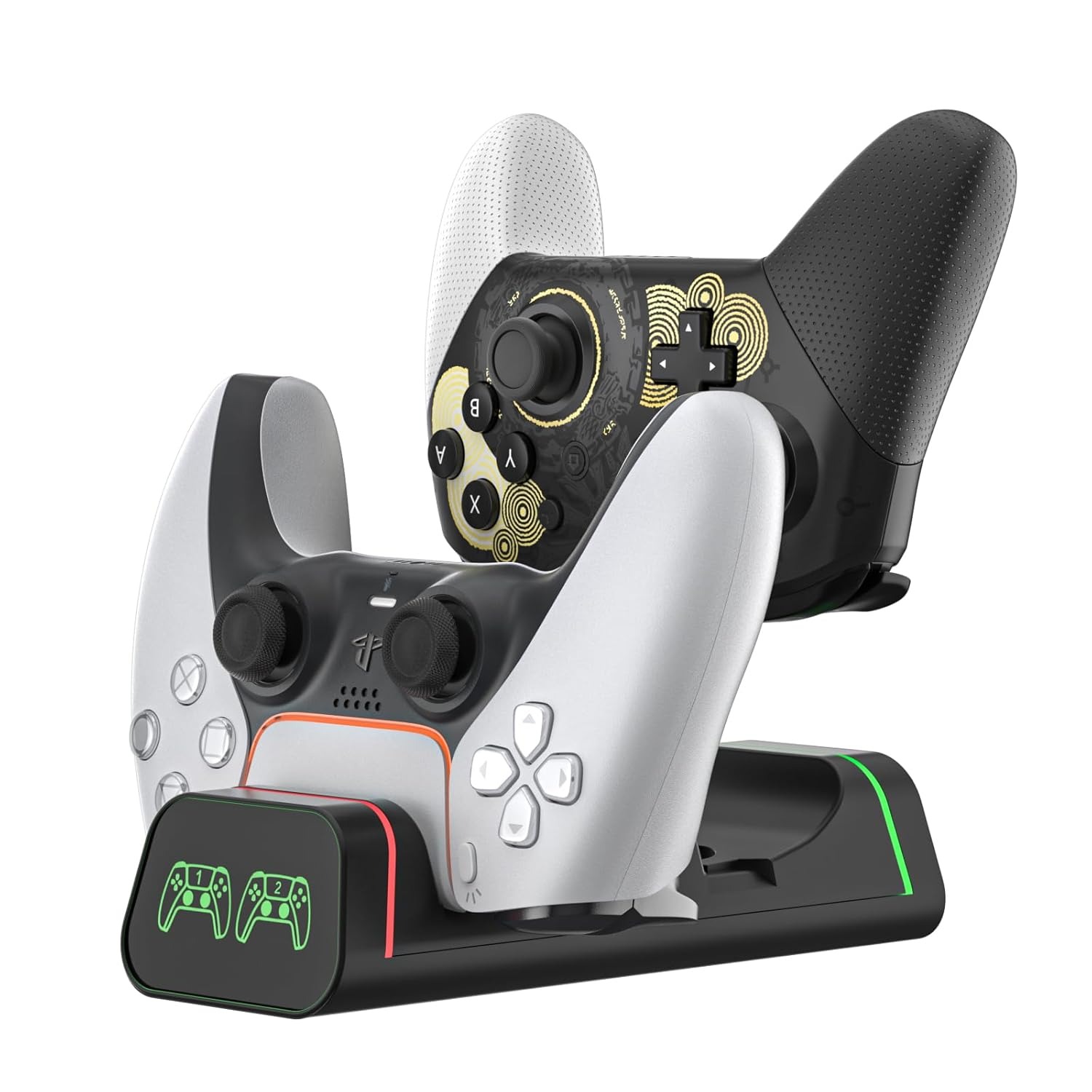 Base de Carregamento Dupla com Indicadores Comandos PS5 e Xbox