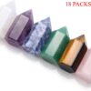 (18 Packs) Cristais Naturais 6 Uni. Torres Hexagonais para Reiki e Meditação - MULTICOR