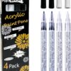 F126X3350_paste_1781609002564_0 (4 Unids) Marcadores de Tinta Acrílica beager Ponta Fina 0.7mm Permanentes - Preto e Branco
