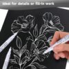F126X3350_paste_1781609002564_4 (4 Unids) Marcadores de Tinta Acrílica beager Ponta Fina 0.7mm Permanentes - Preto e Branco