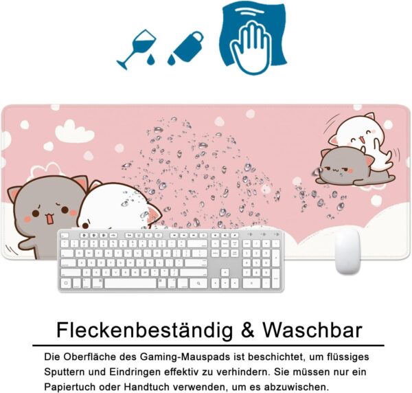 F126X3351_1781808959464_3 (XL) Mousepad Gamer Gato Rosa Grande 800x300mm - Rosa