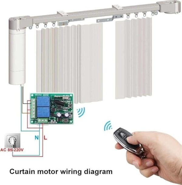 F126X3353_paste_1781609881997_4 Interruptor de Comando à Distância RF 2 Canais para Motores e Estores QIACHIP KR2202