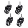 F126X3354_1781610238862_0 4 Rodas para Móveis 40mm M8 Rolamento Duplo - Preto