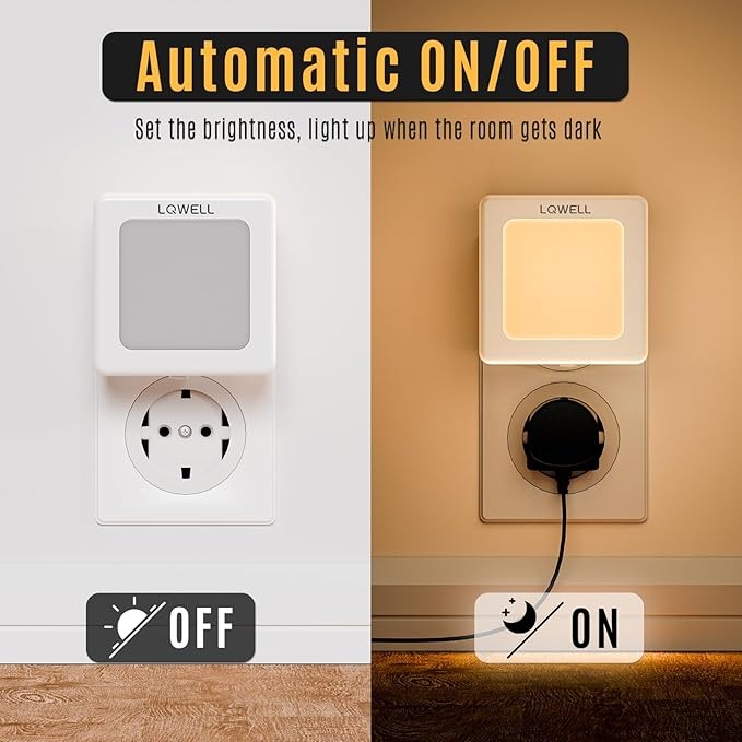 (x1) Luz de Presença Automática LED com Sensor e Ficha Dobrável LQWELL