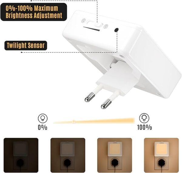 (x1) Luz de Presença Automática LED com Sensor e Ficha Dobrável LQWELL