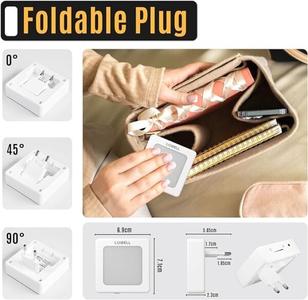 (x1) Luz de Presença Automática LED com Sensor e Ficha Dobrável LQWELL