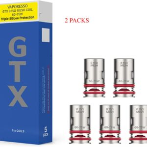(Pack 10) Resistência Vaporesso GTX Mesh 0.15 Ohm DTL 60-75W - Prata