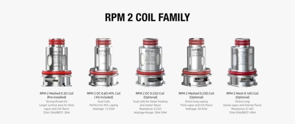 (x10) Resistências 0.25 Ohm Dual Coil DTL SMOK RPM 2 DC