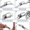 (5m) Kit de Abraçadeira de Mangueira em Aço Inoxidável com 10 Fixadores - Prateado