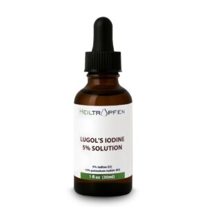 (3 Uni.) Solução de Lugol Heiltropfen 30ml 5% Iodo e 10% Iodeto de Potássio - Âmbar
