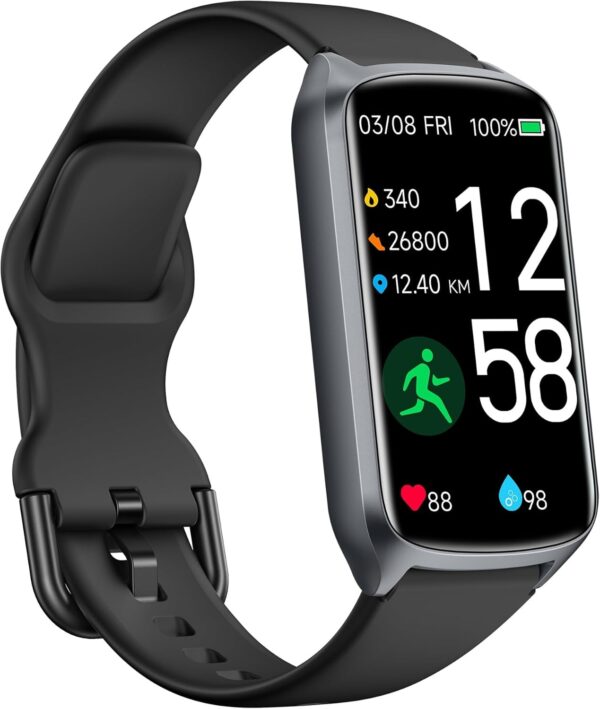 Pulseira de Atividade Amzhero Saúde e Desporto 5ATM Ecrã 1.47" D26 Runfit