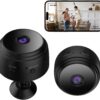 Câmara de Vigilância Mini Full HD 1080p WiFi Deteção de Movimento - Preto