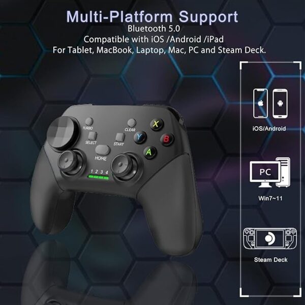 F126X3384_paste_1781809778843_1 Comando de Gaming para Smartphone Bluetooth - Preto