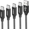 (3m) 4 Cabos USB-C Carregamento Rápido 3.1A Nylon Pack de 4 NIBIKI