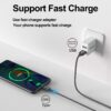 (3m) 4 Cabos USB-C Carregamento Rápido 3.1A Nylon Pack de 4 NIBIKI