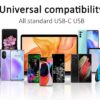 (3m) 4 Cabos USB-C Carregamento Rápido 3.1A Nylon Pack de 4 NIBIKI