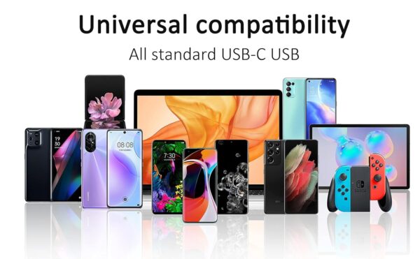 (3m) 4 Cabos USB-C Carregamento Rápido 3.1A Nylon Pack de 4 NIBIKI