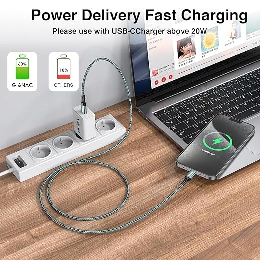 F126X3388_paste_1781809917267_3 (2M) Cabo Lightning NIBIKIA USB-C MFi Carregamento Rápido Pack 2