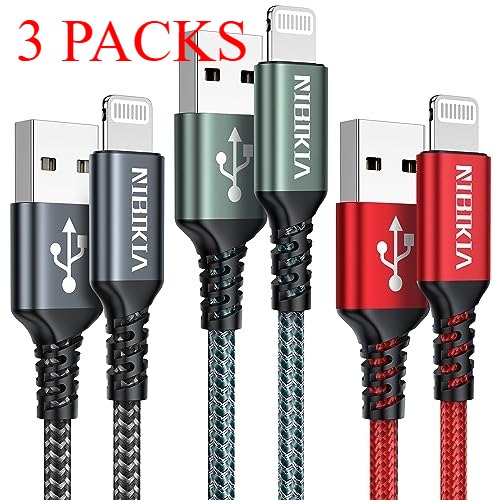 Pack 9 Cabos De Carregamento USB Nylon Para iPhone