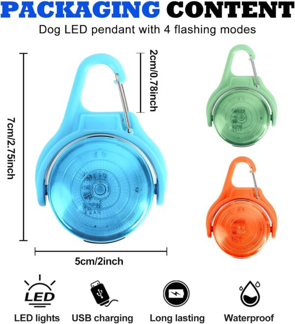 (Pack de 3) Luz de Segurança LED BORDEAG 4 Modos Recarregável USB IPX8 - Multicolor
