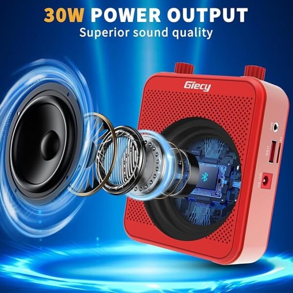 F126X3397_paste_1781810162712_1 Amplificador de Voz Bluetooth 30W Portátil Recarregável Giecy G300Pro