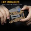 Carteira Minimalista 1TG Tactical 1T Proteção RFID e Clip para Dinheiro - Castanho