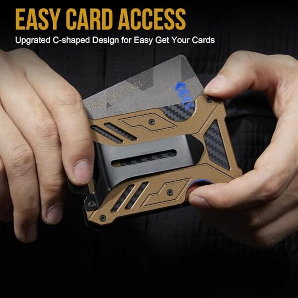 Carteira Minimalista 1TG Tactical 1T Proteção RFID e Clip para Dinheiro - Castanho