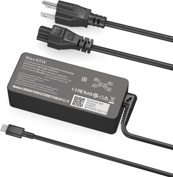 Carregador Portátil 65W USB-C de Carregamento Rápido Dzytnsy DZ65200325