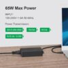 Carregador Portátil 65W USB-C de Carregamento Rápido Dzytnsy DZ65200325