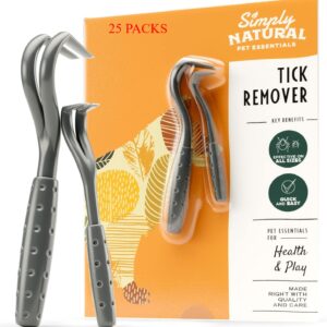 (25 Packs) Tira-carraças Simply Natural SN-24 para Cães, Gatos e Humanos - Verde