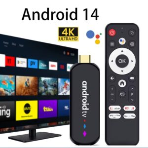 Android TV Stick H96 Max 2+16Gb 4K Android 14.0 Wi-Fi - Preto
