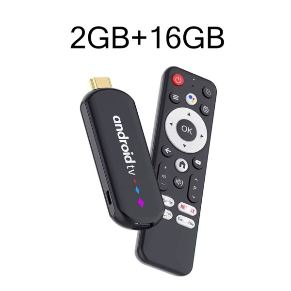 Android TV Stick H96 Max 2+16Gb 4K Android 14.0 Wi-Fi - Preto