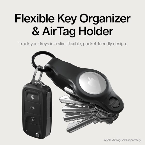 Organizador de Chaves KeySmart Air Flex Para AirTag Até 5 Chaves - Preto