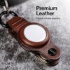 Organizador de Chaves KeySmart Air Leather para AirTag até 5 Chaves - Castanho