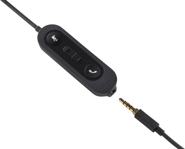 Auscultadores Cisco Headset 521 Mono Jack 3.5mm com Adaptador USB-C - Antracite