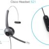 Auscultadores Cisco Headset 521 Mono Jack 3.5mm com Adaptador USB-C - Antracite