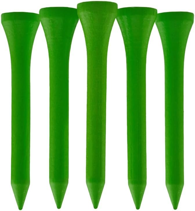 (38 mm) 200 Tees de Golfe TH Golf Bambu Ecológico - Verde Néon