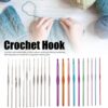Conjunto de Agulhas de Crochet Cyrank 22 Peças com Estojo e Acessórios 0.6-6.5mm - Roxo