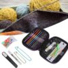 Conjunto de Agulhas de Crochet Cyrank 22 Peças com Estojo e Acessórios 0.6-6.5mm - Roxo