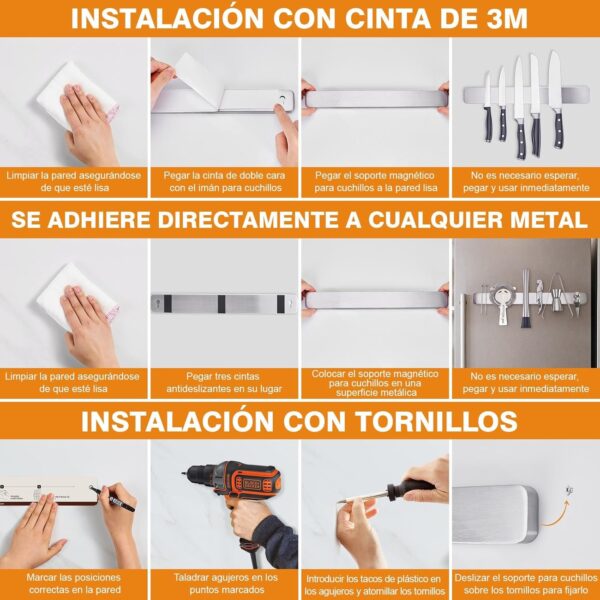F126X3429_paste_1781695887777_4 (30 cm) Suporte Magnético para Facas em Aço Inoxidável