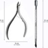 F126X3431_paste_1781812216179_1 Alicate de Cutículas Longivia Profissional Aço Inoxidável com Empurrador - Prateado