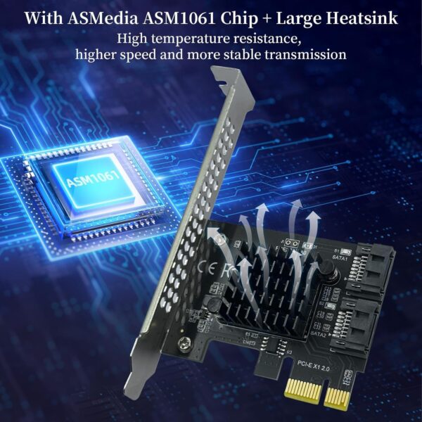 F126X3432_paste_1781696455528_1 Placa de Expansão SATA Xdingjiala ASM1061 2 Portas 6Gbps PCIe x1