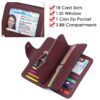 Carteira de Senhora Egoelife Proteção RFID em Pele PU com Porta-Moedas