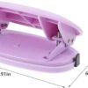 Furador de Papel Ciieeo de 2 Furos em Metal e Silicone Ergonómico - Roxo