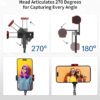 (79,5 cm) Tripé de Bastão de Selfie ATUMTEK ATSS087 Bluetooth Extensível e Leve - Vermelho