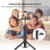 (79,5 cm) Tripé de Bastão de Selfie ATUMTEK ATSS087 Bluetooth Extensível e Leve - Vermelho