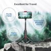 (79,5 cm) Tripé de Bastão de Selfie ATUMTEK ATSS087 Bluetooth Extensível e Leve - Vermelho