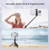 (79,5 cm) Tripé de Bastão de Selfie ATUMTEK ATSS087 Bluetooth Extensível e Leve - Vermelho