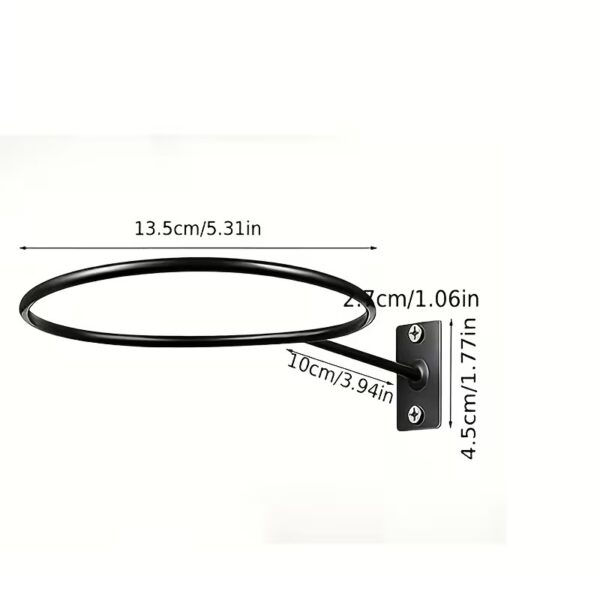 x7 Suporte de Bolas de Parede em Ferro para Basquetebol e Futebol - Preto